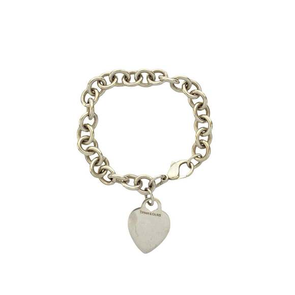 TIFFANY Silver Heart Charm Bracelet - Picture 2 of 3